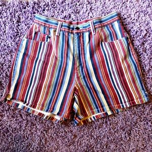 💚SOLD💓90s Striped Bill Blass Denim Shorts